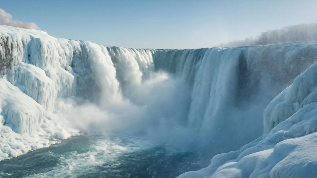 Niagara Falls Nearly Freezes at −55°C Revealing