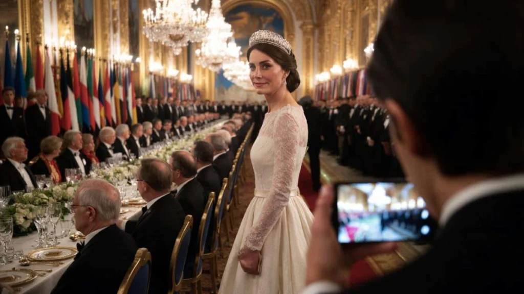 Kate Middleton’s Banquet Gown Sparks